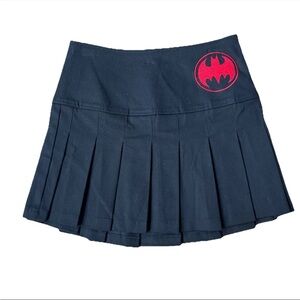 NWT Dolls Kill x DC You Summoned Me Pleated Mini Skirt XS Batman High Rise Punk